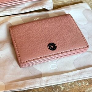 RARE! Dagne Dover Accordion Card Case in Warm Dust